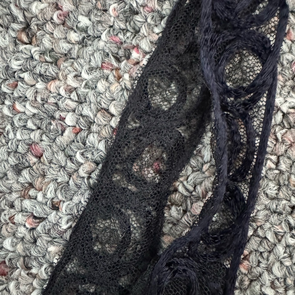 Jessica McClintock Black Sleeveless Lace Whimsical Goth  Grunge Vintage Dress - Picture 4 of 10